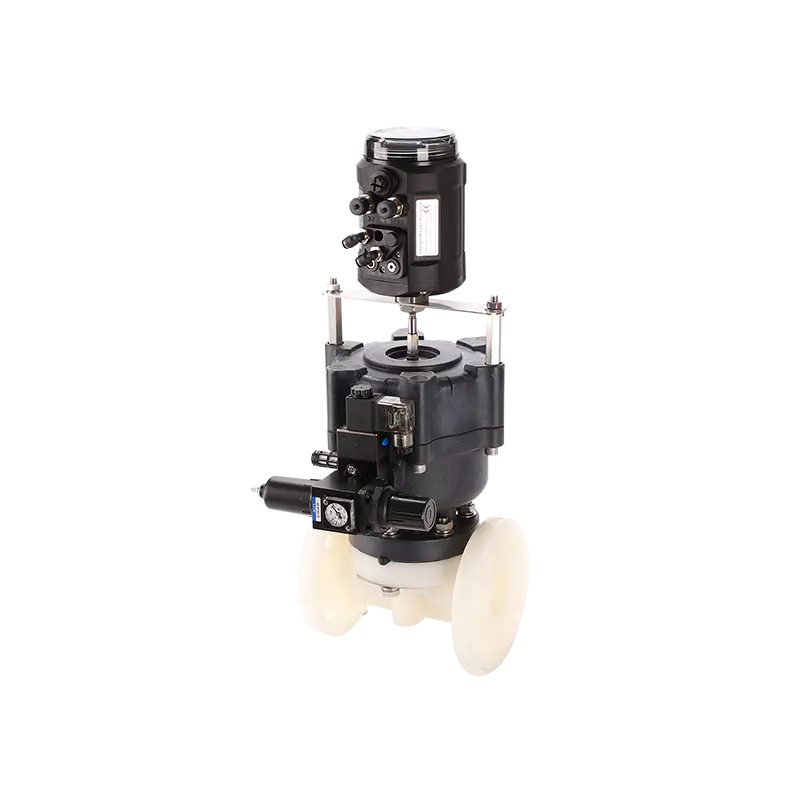 Aeroibrithe Flanged Comhla scairt-Actuator Plaisteacha